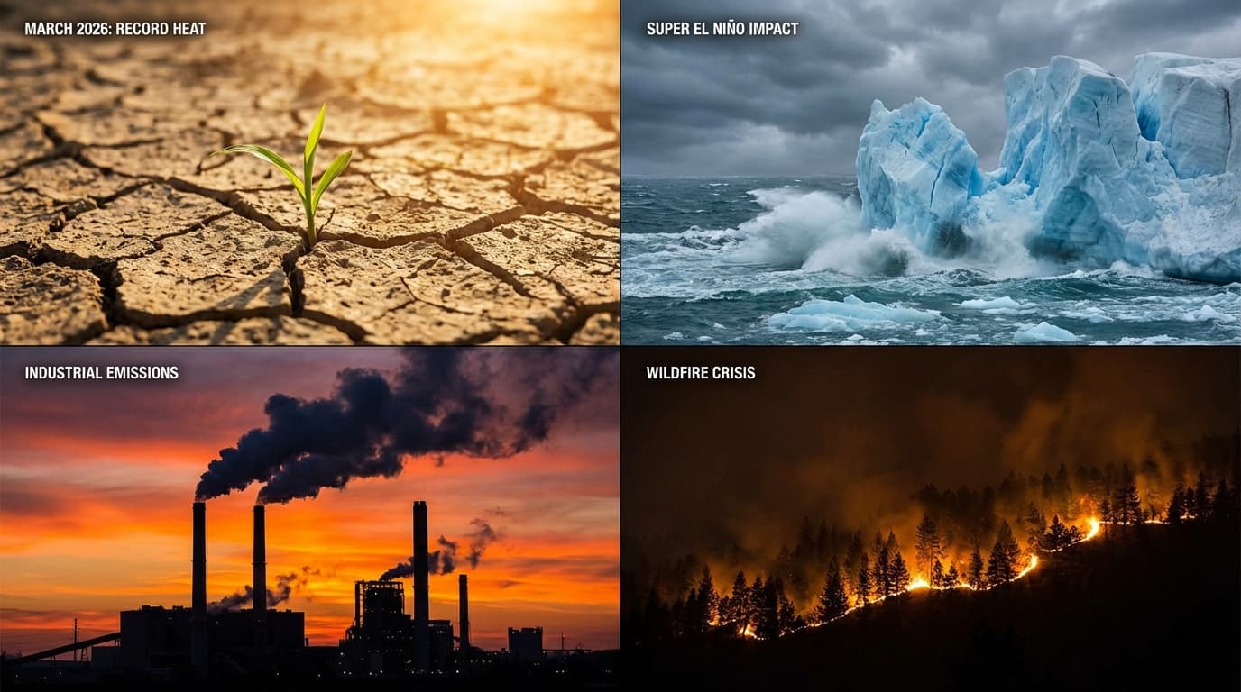 US March 2026 Shatters 132-Year Heat Record by 9.35°F, Super El Niño Forecast Ahead